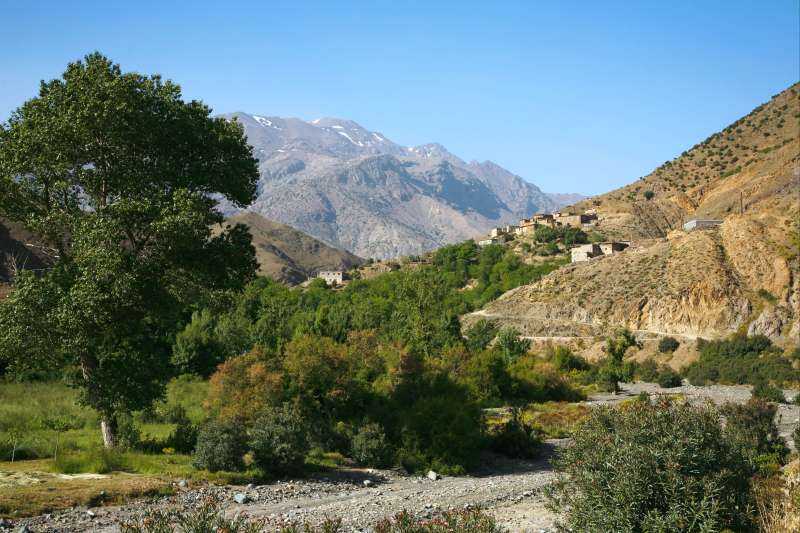 Vallée de l'Oued Amerka vers Taddert - Col de Tizi n'Tichka (versant Marrakech) - Haut Atlas - Maroc
