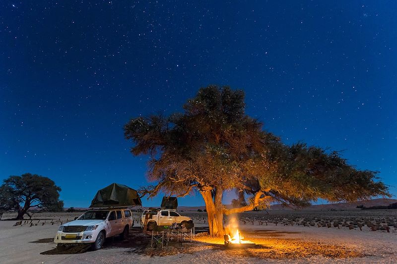 Nuit sous tente dans le désert - Namibie