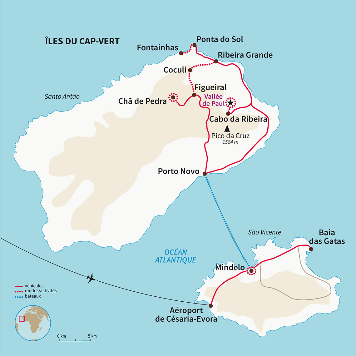 Carte Cap-vert : Les petits aventuriers du Cabo Verde
